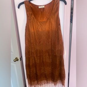 Lush women’s fringe layered dress